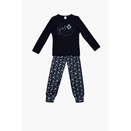 Πυτζάμα Παιδική για Κορίτσι Minerva Girl Power Navy No4 61892-100