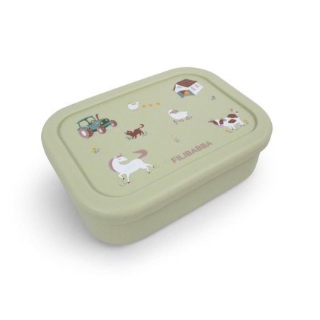 Δοχείο Φαγητού Σιλικόνης Με Χωρίσματα Filibabba Bog Green 700ml