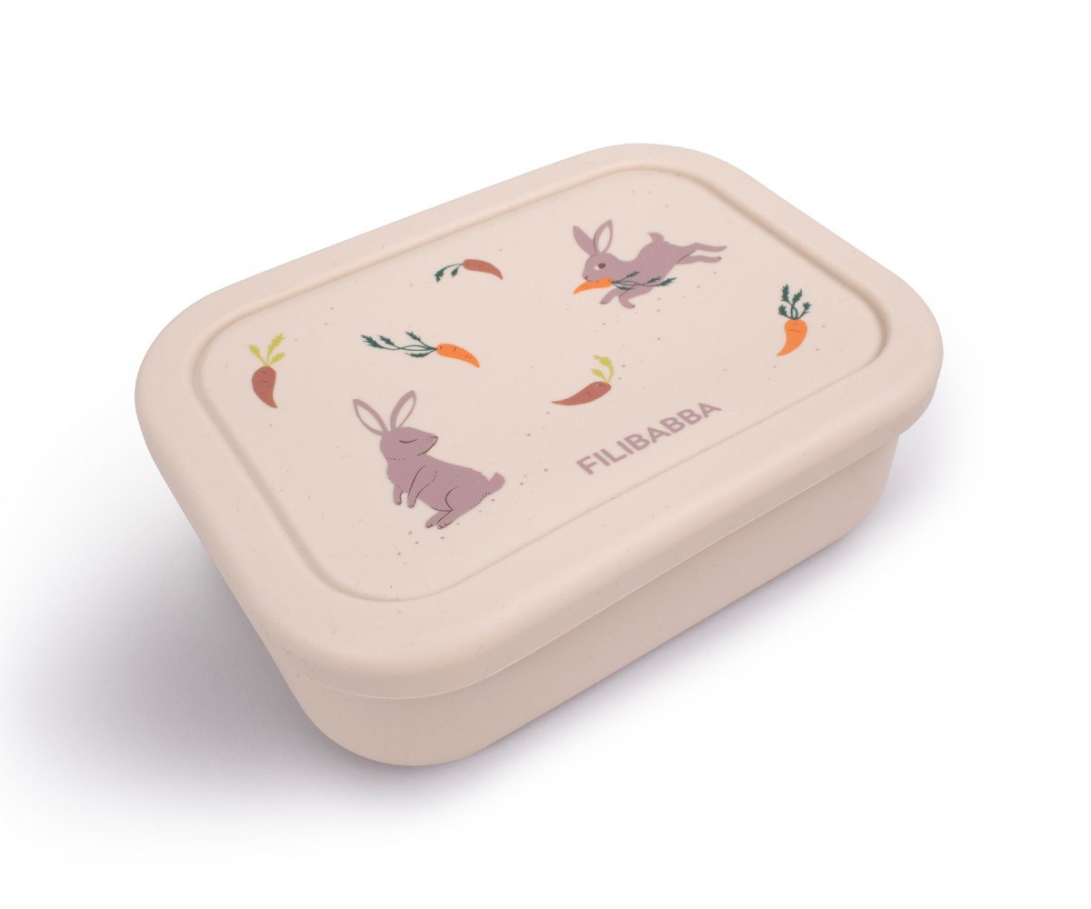 Δοχείο Φαγητού Σιλικόνης Με Χωρίσματα Filibabba Toasted Almond 700ml