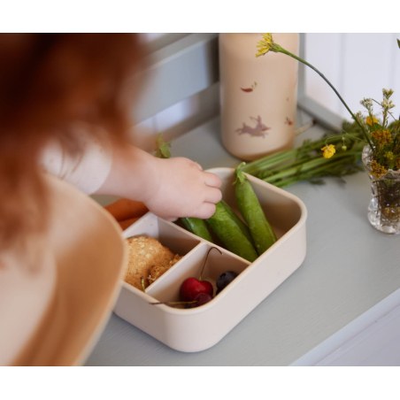 Δοχείο Φαγητού Σιλικόνης Με Χωρίσματα Filibabba Toasted Almond 700ml