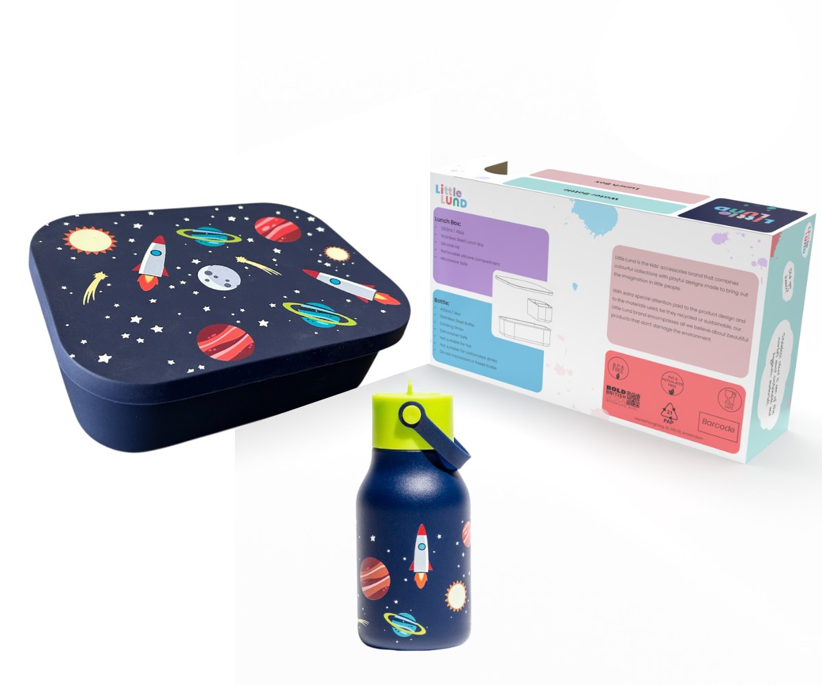 Σετ Δοχείο Φαγητού και Παγουρίνο Space Little Lund