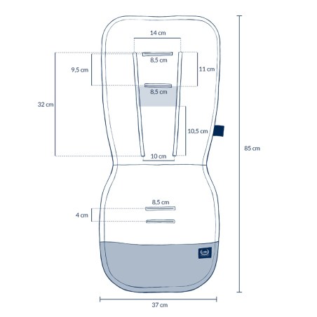 Προστατευτικό Καροτσιού La Millou Ballerine Velvet Sand (3 Σημείων)