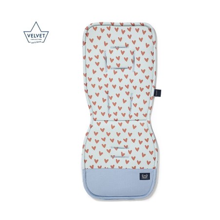 Προστατευτικό Καροτσιού La Millou Organic Jersey Heartbeat Blue Velvet Wind Blue (5 Σημείων)