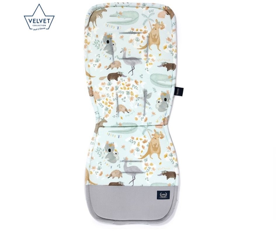 Προστατευτικό Καροτσιού La Millou Organic Jersey Dundee & Friends Blue Velvet Grey (5 Σημείων)