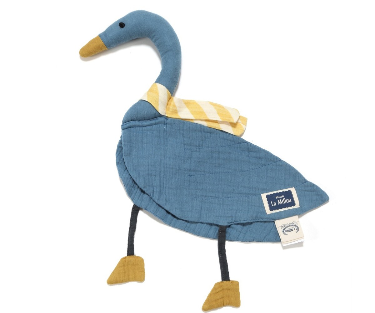 La Millou Πανάκι Ύπνου Και Αγκαλιάς La Millou Dou Dou Μουσελίνας Navy Swan