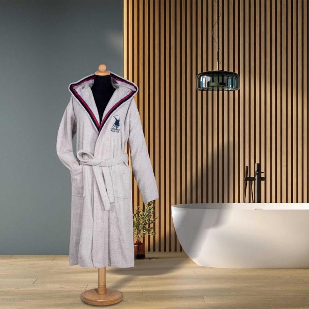 Μπουρνούζι Greenwich Polo Club 3064 Grey LARGE