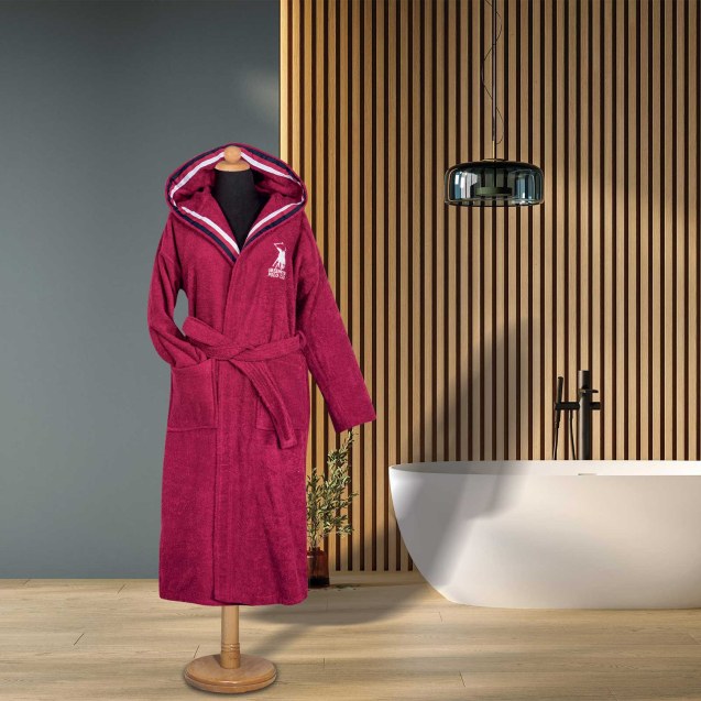 Μπουρνούζι Greenwich Polo Club 3061 Bordeaux SMALL