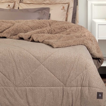 Κουβερτοπάπλωμα King Size με Γούνα Sherpa Greenwich Polo Club 4437 Taupe 240x250