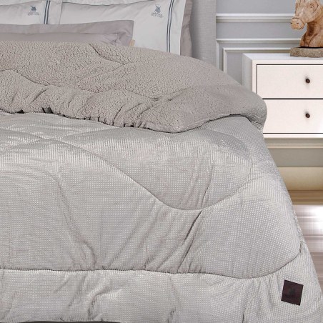 Κουβερτοπάπλωμα Υπέρδιπλο με Γούνα Sherpa Greenwich Polo Club 3955 Ice Grey 220x240