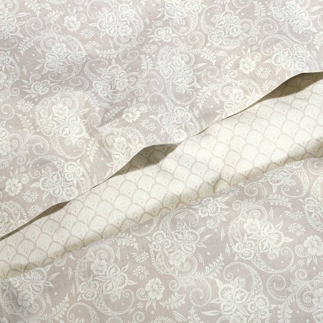 Σετ Παπλωματοθήκη Υπέρδιπλη 3 Τεμαχίων Greenwich Polo Club 2369 Ecru-Taupe 220x240