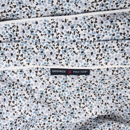 Σετ Παπλωματοθήκη Υπέρδιπλη 3 Τεμαχίων Greenwich Polo Club 2360 White-Blue 220x240