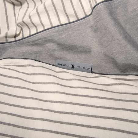 Σετ Σεντόνια King Size 4 Τεμαχίων Greenwich Polo Club 2296 Grey-White 250x270