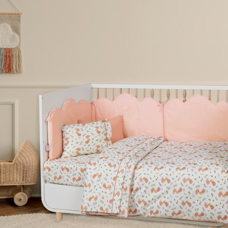 Σετ Σεντόνια Κούνιας 3 Τεμαχίων Das Baby 4978 Beige-Teracotta 130x170