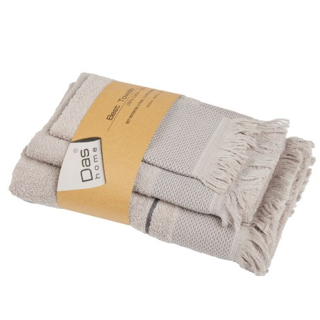 Σετ Πετσέτες 3 Τεμαχίων Das Home 0841 Grey 30x50,50x90,70x140