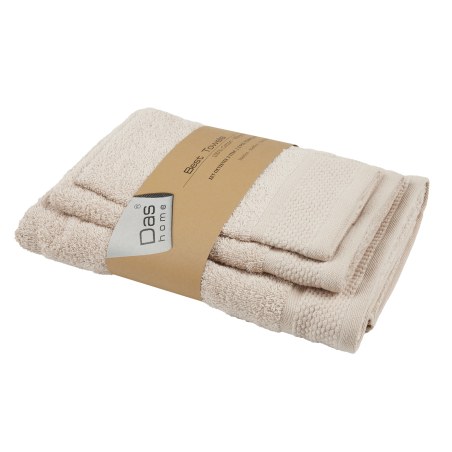 Σετ Πετσέτες 3 Τεμαχίων Das Home 0833 Taupe 30x50,50x90,70x140