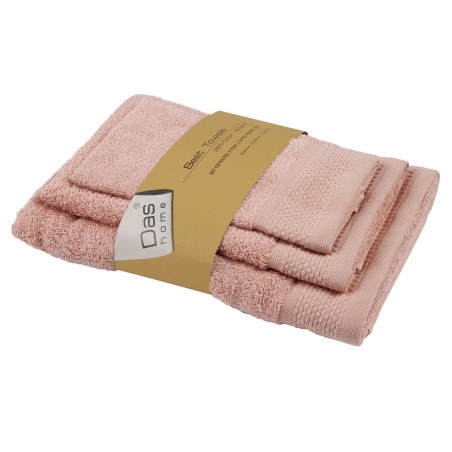 Σετ Πετσέτες 3 Τεμαχίων Das Home 0832 Pink 30x50,50x90,70x140