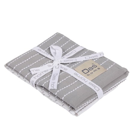 Σετ Ποτηρόπανα 2 Τεμαχίων Das Home 0824 Grey-White 30x50