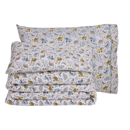 Σετ Παιδικά Σεντόνια Μονά 3 Τεμαχίων Das Kids 4977 Taupe-Mint 170x260