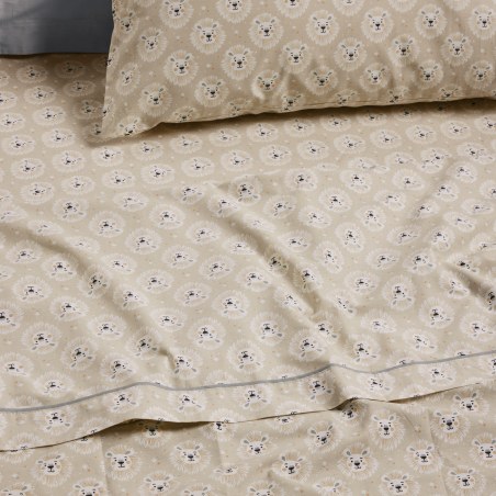 Σετ Παιδικά Σεντόνια Μονά 3 Τεμαχίων Das Kids 4979 Taupe 170x260