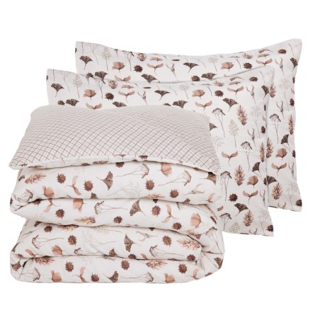 Σετ Σεντόνια Φανελένια Μονά 3 Τεμαχίων Das Home 9681 Beige-Brown 170x260