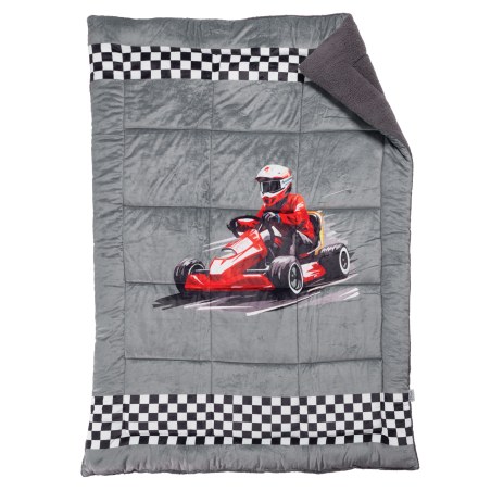 Παιδικό Κουβερτοπάπλωμα με Γούνα Sherpa Μονό Das Home 4976 Grey 160x220