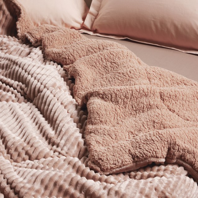 Κουβερτοπάπλωμα Υπέρδιπλο με Γούνα Sherpa Das...