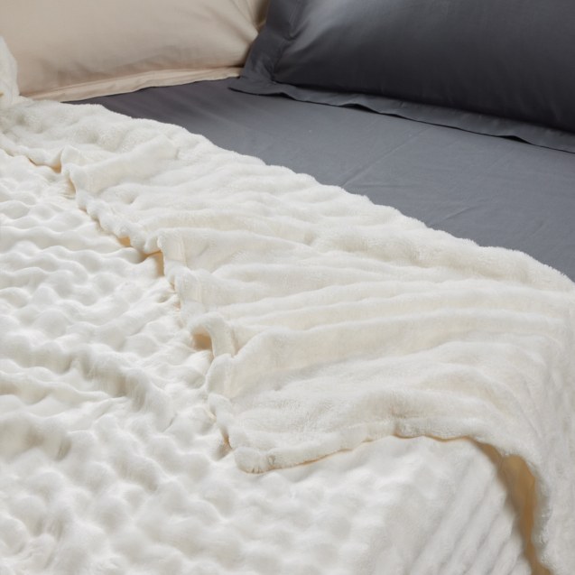 Κουβέρτα Fleece Μονή Das Home 1369 Ivory 160x220