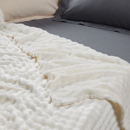 Κουβέρτα Fleece Μονή Das Home 1369 Ivory 160x220