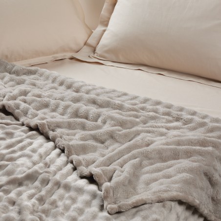 Κουβέρτα Fleece Μονή Das Home 1370 Taupe 160x220