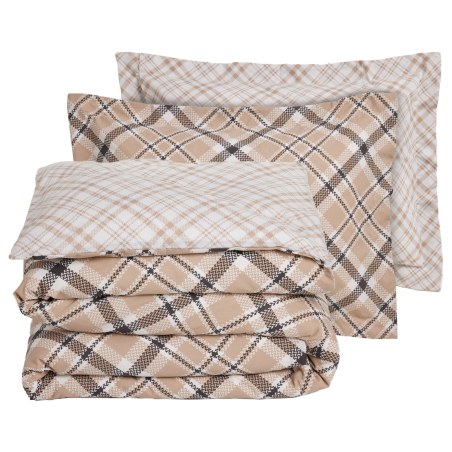 Σετ Παπλωματοθήκη Μονή 2 Τεμαχίων Das Home 5435 Beige-Black 160x240