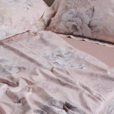 Σετ Παπλωματοθήκη Υπέρδιπλη 3 Τεμαχίων Das Home 1711 Pink-Grey 220x240