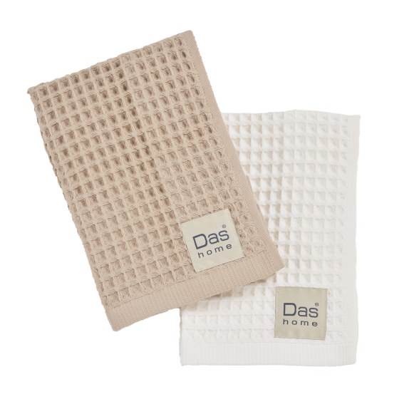 Σετ Ποτηρόπανα 2 Τεμαχίων Das Home 0800 Beige- Ivory 40x60