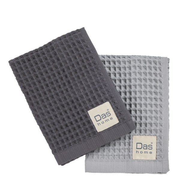 Σετ Ποτηρόπανα 2 Τεμαχίων Das Home 0801 Grey 40x60