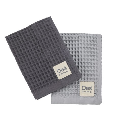 Σετ Ποτηρόπανα 2 Τεμαχίων Das Home 0801 Grey 40x60