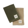 Σετ Ποτηρόπανα 2 Τεμαχίων Das Home 0802 Green- Olive 40x60