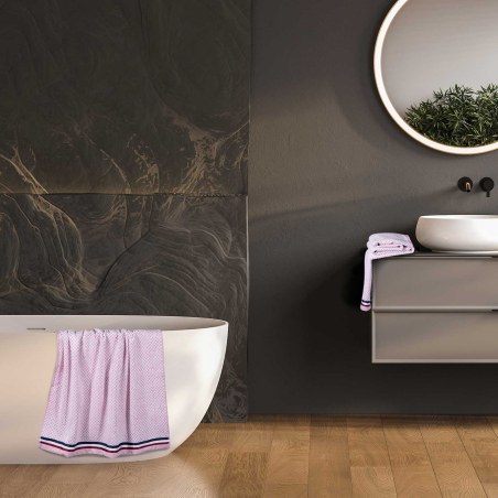 Σετ Πετσέτες 3 Τεμαχίων Greenwich Polo Club 3075 White-Red-Blue