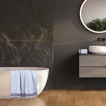 Σετ Πετσέτες 3 Τεμαχίων Greenwich Polo Club 3074 White-Blue-Red