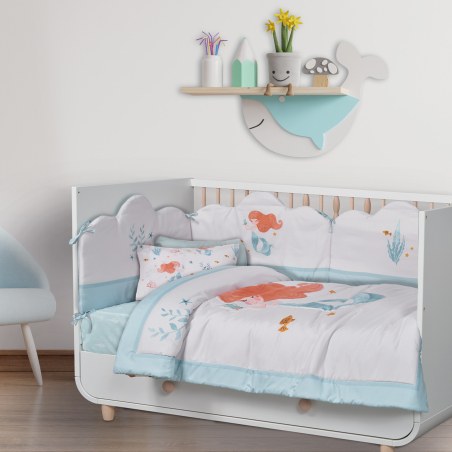 Πάντα Κούνιας Das Baby Fun Digital Print 4876 Λιλά- Μέντα- Ροζ 45x195