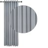 Κουρτίνα Με Κρίκους Das Home 140Χ270 2256 Γκρι Σκούρο