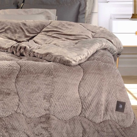 Κουβερτοπάπλωμα King Size Greenwich Polo Club 3953 Taupe 240x250