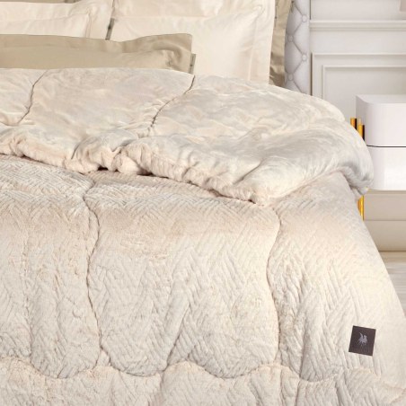 Κουβερτοπάπλωμα King Size Greenwich Polo Club 3952 Ivory 240x250