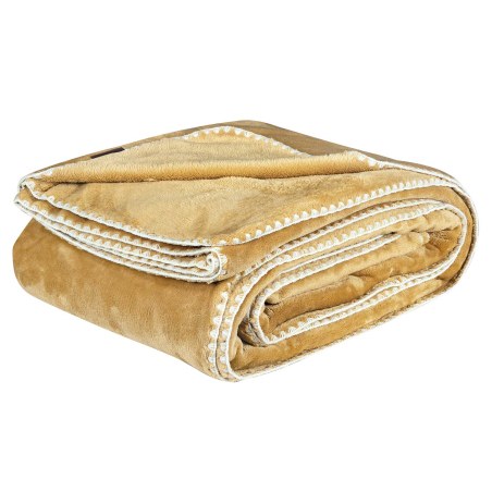 Κουβέρτα Fleece Υπέρδιπλη Greenwich Polo Club 4441 Ochre 220x240