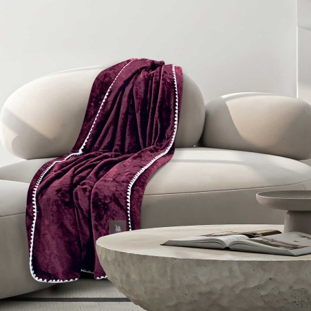 Κουβέρτα Fleece Καναπέ Greenwich Polo Club 4440 Bordeaux 130x170