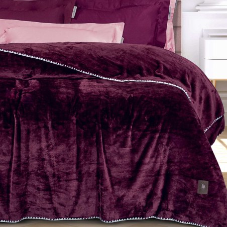 Κουβέρτα Fleece Μονή Greenwich Polo Club 4440 Bordeaux 170x240