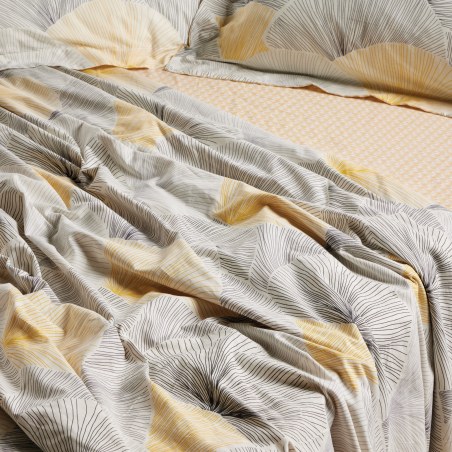 Σετ Σεντόνια King Size 4 Τεμαχίων Das Home 9685 Grey-Ochre 260x280