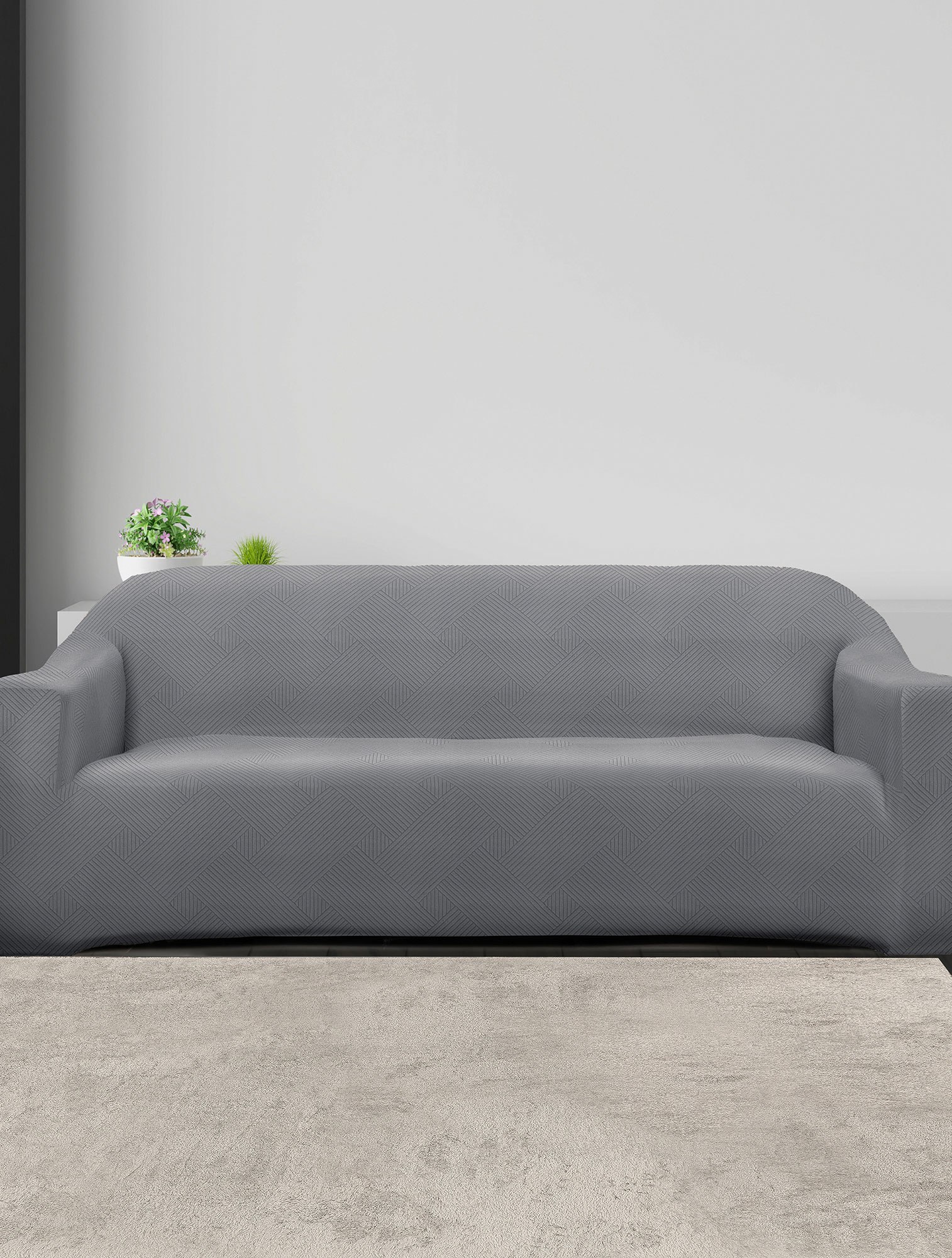 Ελαστικό κάλυμμα διθέσιου καναπέ Madi Earthline Γκρι