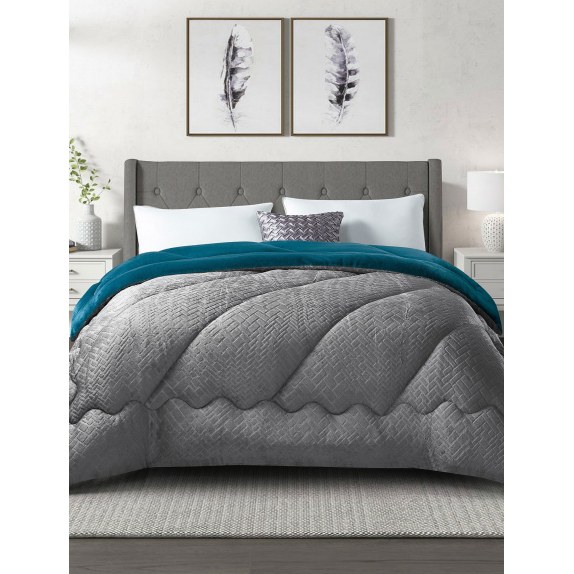 Κουβερτοπάπλωμα Υπέρδιπλο Madi Blankoro Πετρόλ 220x240