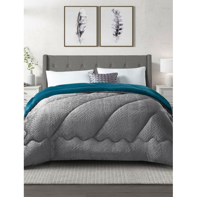 Κουβερτοπάπλωμα Υπέρδιπλο Madi Blankoro Πετρόλ...