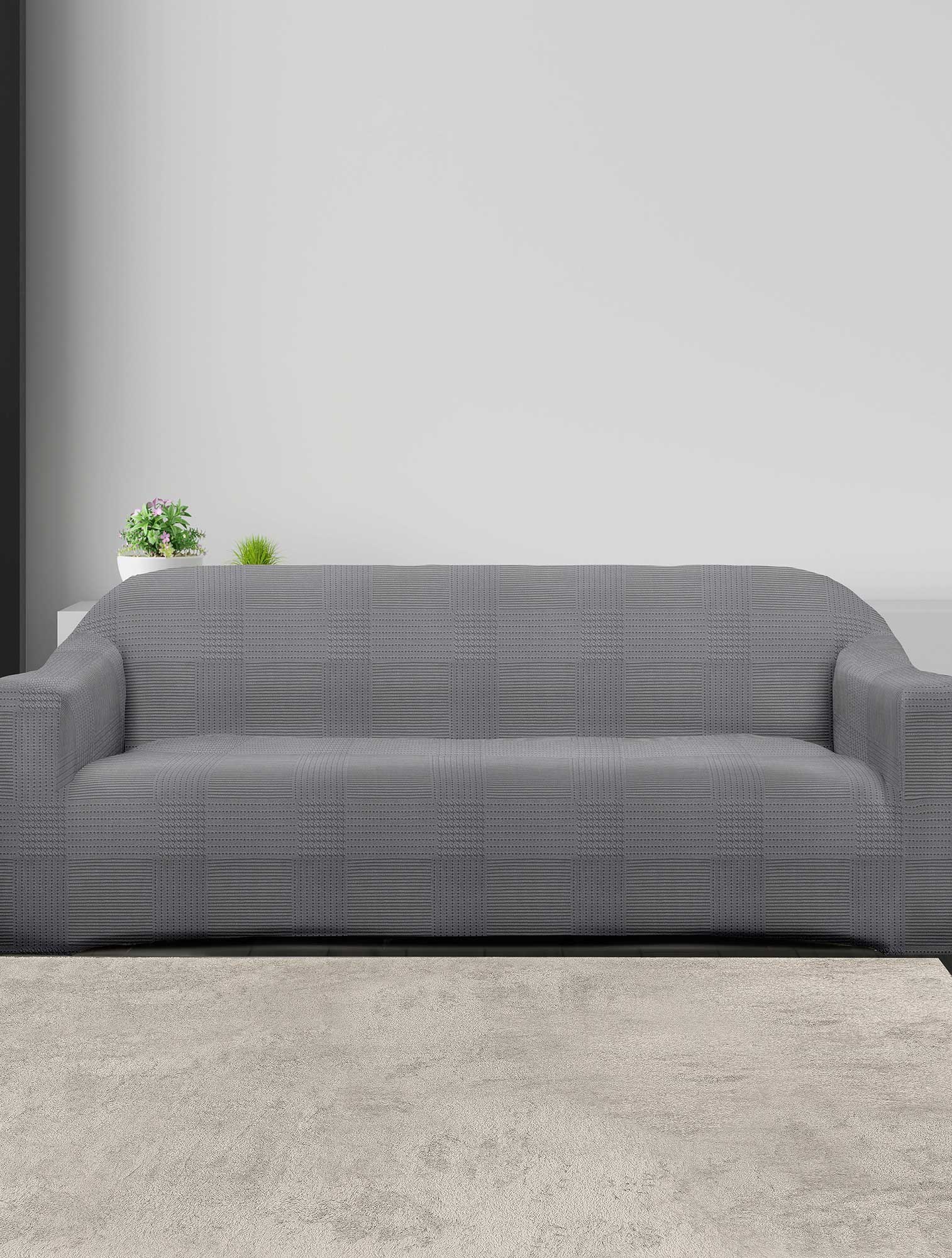 Ελαστικό κάλυμμα πολυθρόνας Madi Lineplay Γκρι