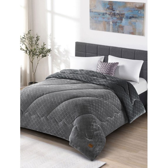 Κουβερτοπάπλωμα Υπέρδιπλο Madi Lunora Ανθρακί 220x240